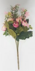 Buchet Camelia 30cm roz flori artificiale