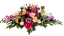Luksusowa Kompozycja sztuczne róże, stokrotki, goździki, alstromeria, kalie, mieczyki i akcesoria 105cm x 50cm x 40cm