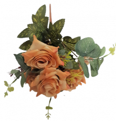Artificial Roses Bouquet 30cm Orange