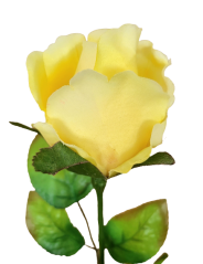 Pączek róży jednoczęściowy sztuczny 64cm żółty