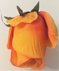 Artificial Rose Bud Head O 3,1 inches (8cm) Orange
