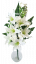 Künstlicher Blumenstrauß aus Rosen, Lilien und Accessoires x18 74cm x 35cm Creme