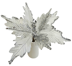 Dekorácia prízdoba pick vianočná ruža poinsettia 30cm