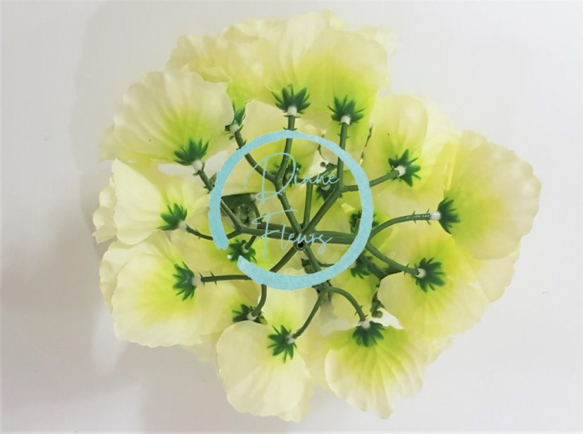 Artificial Hydrangea Head O 16cm Green