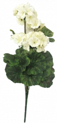 Sztuczny geranium geranium x9 biały 45cm