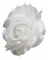 Cvetna glava vrtnice 3D O 10cm bela umetna