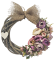 Wicker Wreath Ø 20cm with ranunculus Purple