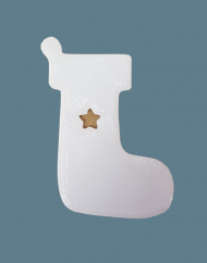 Christmas decoration 3D Boot made of recyclable plastic 5cm