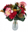 Umělá kytice Jiřinky dahlie, hortenzie, bodlák a doplňky x18 44cm