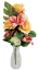 Exclusive artificial bouquet Roses, Lilies, Thistle and accessories x12 54cm x 30cm Yellow, Burgundy
