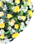 Künstlicher Trauerkranz Herz, Rosen, Nelken und kleinen Blüten 65cm x 65cm AS1081