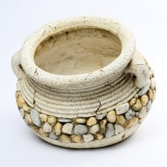 Decorative stoneware flowerpot 31cm x 32cm x 24,5cm