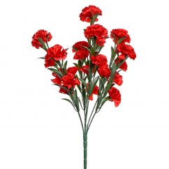 Szegfű csokor 38cm piros művirág
