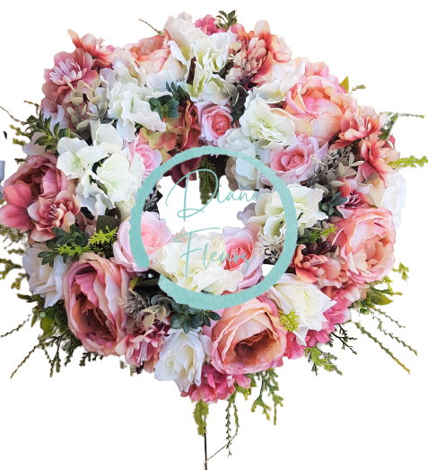 Luxusný Dekoračný prútený veniec exclusive ruže & doplnky Ø 30cm