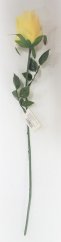 Trandafir artificial galben 48cm flori artificiale