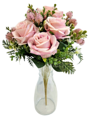 Buchet de trandafiri x12 40cm flori artificiale violet