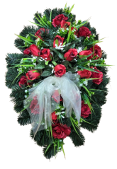 Künstliche Trauerkranz Oval Rosen & Zubehör 80cm x 55cm