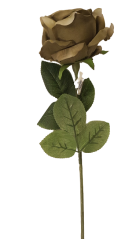 Ruža zeleno-smeđa 74 cm umjetna