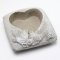 Dekorativer Blumentopf aus Steingut Herz mit einer Taube 20,5cm x 20cm x 8cm