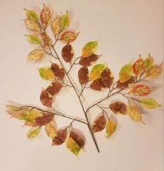 Dekorácia vetvička fikus jesenný 58cm umelá