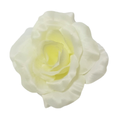 Głowa kwiatu róży 3D O 10cm kremowa sztuczna