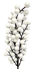 Dekoration pick Beeren 58cm Weiß