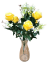 Künstliche Rosenstrauß x12 47cm Gelb