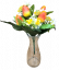 Künstliche Tulpen & Narzissenstrauß x12 33cm Orange, Gelb