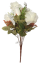 Buchet de Trandafiri & Crini x12 48cm Alb flori artificiale