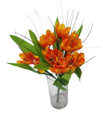 Crocus žafran cvet x7 30cm oranžna umetna
