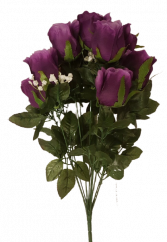 Buchet de trandafiri violet "12" 17,7 inches (45cm) flori artificiale