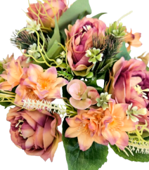 Pivonky & Doplnky veľká kytica 48cm umelá ružovo-fialová