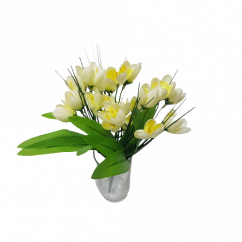 Buchet de Crocus x7 30cm crem flori artificiale
