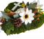 Luxos coroană mușchi "Inima" de flori artificiale exclusiv Gerbera & accesorii 22cm x 22cm