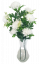 Chryzantéma větev x7 75cm bílá umělá