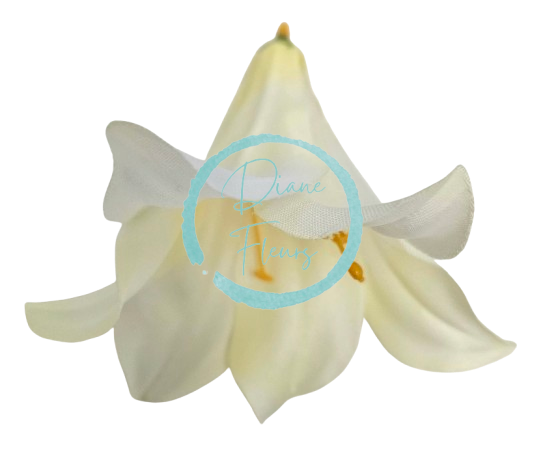 Cap de floare de crin 10cm x 12cm crem flori artificiale