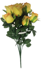 Buchet de trandafiri gelben "12" 17,7 inches (45cm) flori artificiale