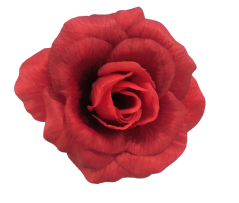 Główka kwiatowa róży 3D O 10cm czerwona sztuczna