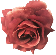 Cap de floare de trandafir O 3,9 inches (10cm) Burgundia flori artificiale