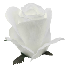 Cap de floare de trandafir 8cm x 6cm alb flori artificiale