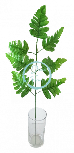 Dekorációs levél növényen rumohra x7 46cm zöld művirág
