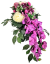 Luxusný aranžmán betonka umelé chryzantémy, pivonky, margaréty, orchidey a doplnky 78cm x 30cm x 24cm