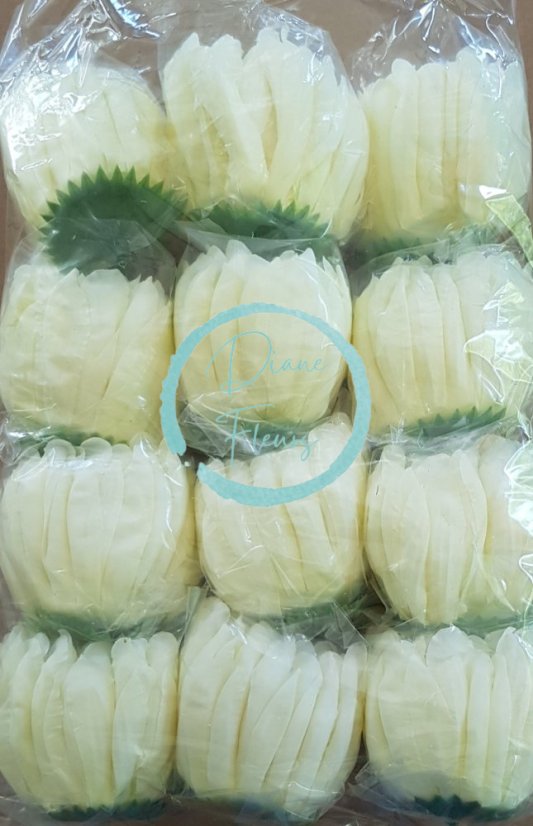 Chryzantéma hlava kvetu Ø 16cm krémová umelá