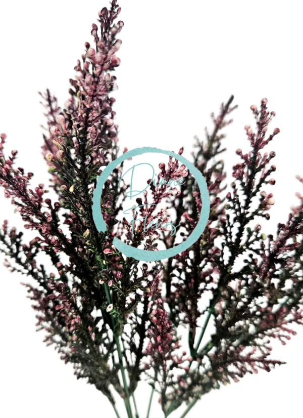 Decorazione verde artificiale 36cm viola