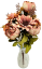 Artificial Peonies and Sunflowers luxury bouquet 50cm Brown