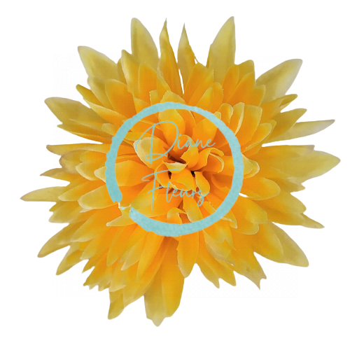 Główka kwiatowa chryzantemy O 10cm żółta sztuczna