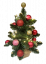 Umjetno božićno drvce ukrašeno božićnim kuglicama i lampicama 42cm