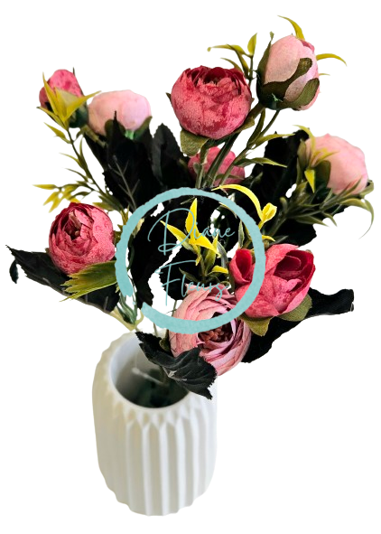 Ranunculus kytica x6 28cm ružová umelá