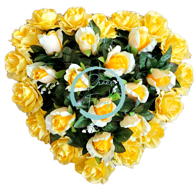 Заровен венец "Сърце" от изкуствени рози 40см x 40см AS1029