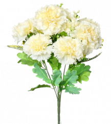 Artificial Carnations Bouquet 47cm Cream